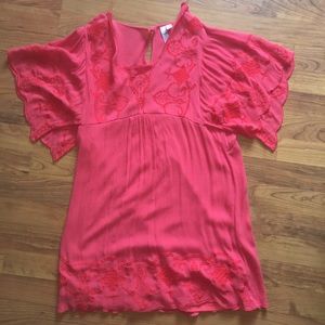 Pink Tshirt Dress, can be worn as long shirt